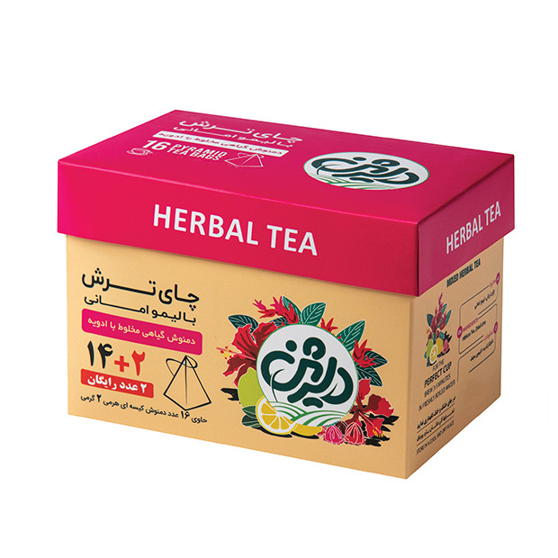 دمنوش گیاهی مخلوط چای ترش با لیمو امانی دلژین