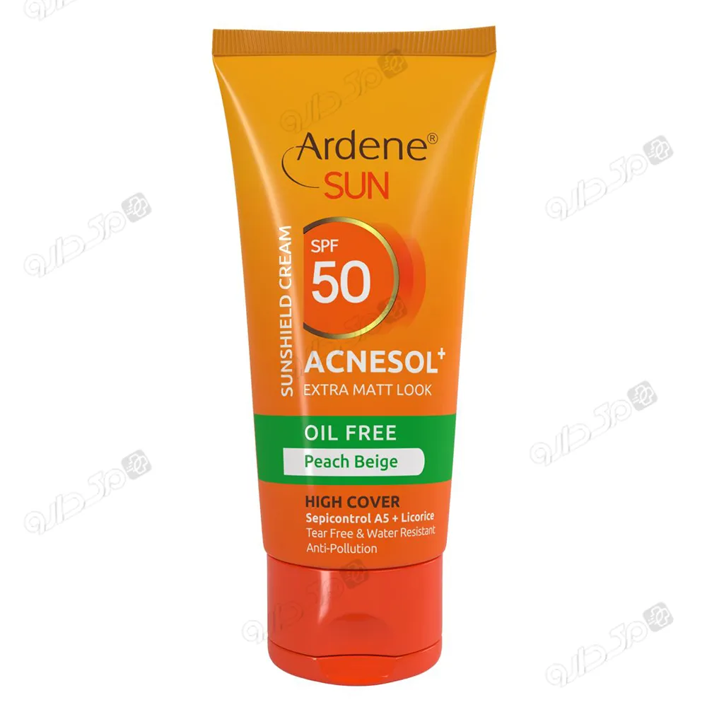 ضد آفتاب بژ هلویی فاقد چربی آردن