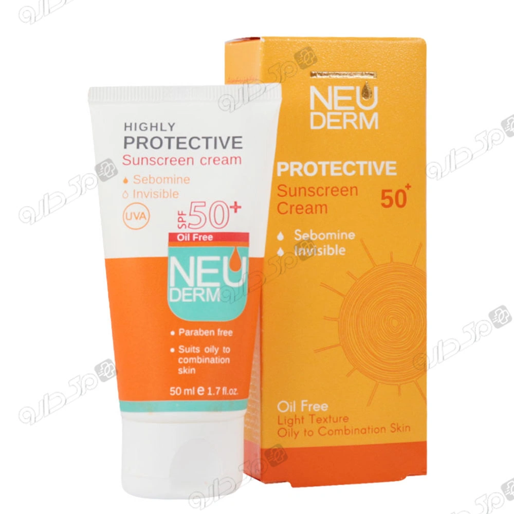 کرم ضد آفتاب بی‌رنگ SPF50 پوست چرب نئودرم