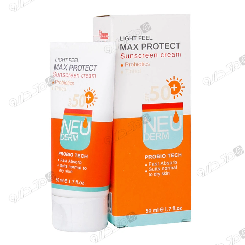 ‫کرم ضد آفتاب مکس پروتکت SPF50 رنگی پوست نرمال تا خشک نئودرم