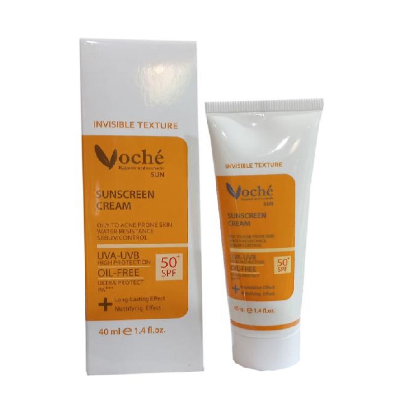 ضد آفتاب بی رنگ SPF50 پوست های چرب و مستعدآکنه وچه
