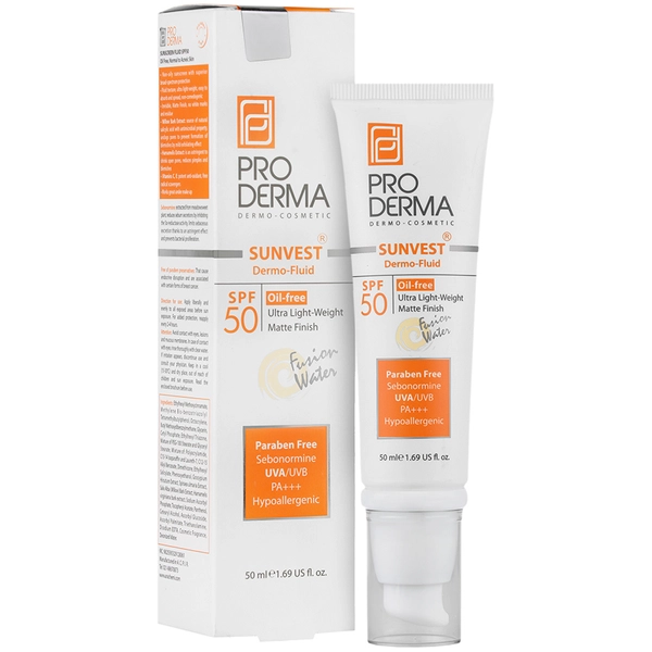 فلوئید ضد آفتاب فاقد چربی SPF50 سان وست پرودرما