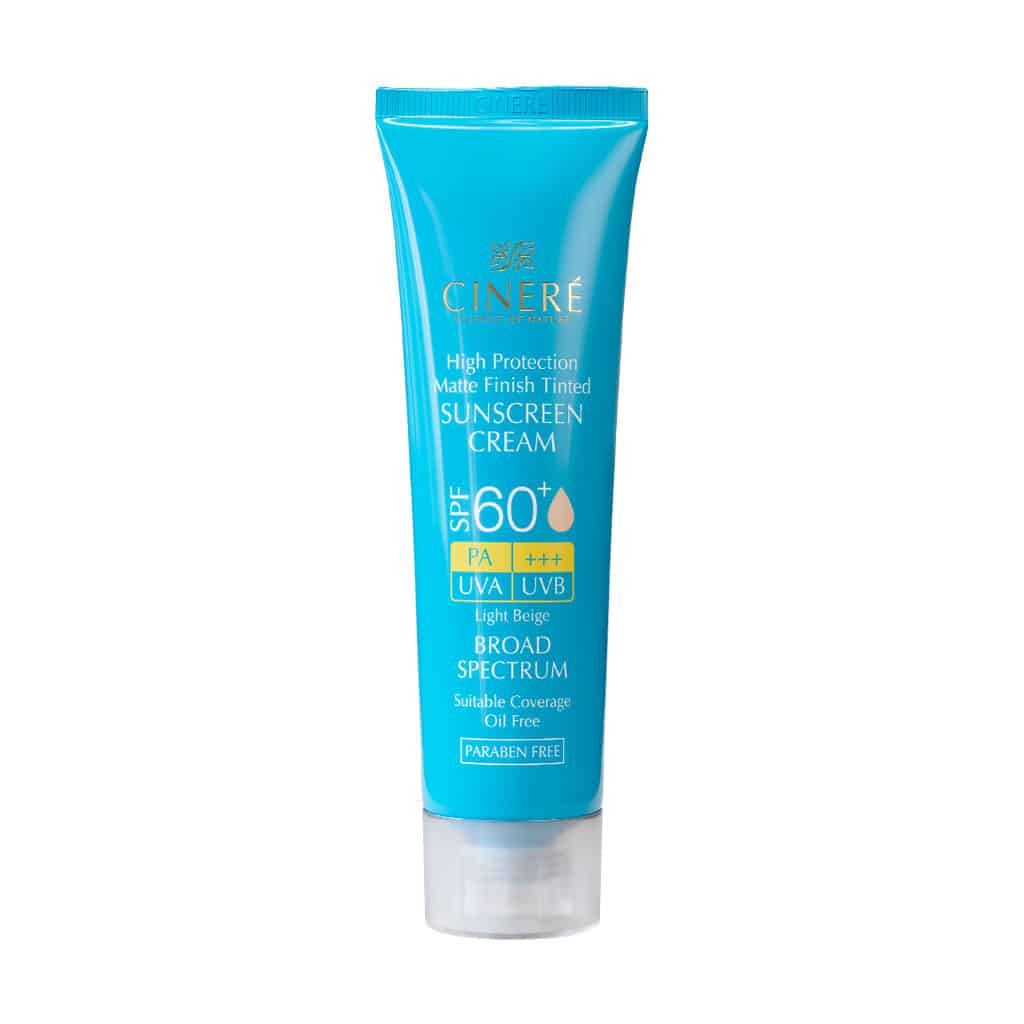 کرم ضد آفتاب پوست چرب SPF 60 بژ روشن سینره