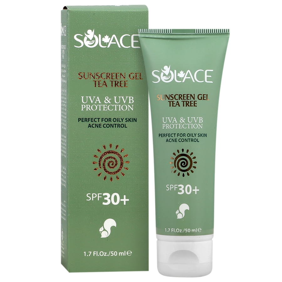 کرم ژل ضد آفتاب چای سبز و درخت چای SPF50 سولس