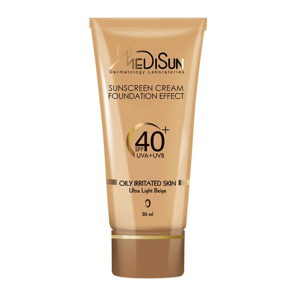 کرم ضد آفتاب کرم پودری پوست چرب مدیسان SPF40