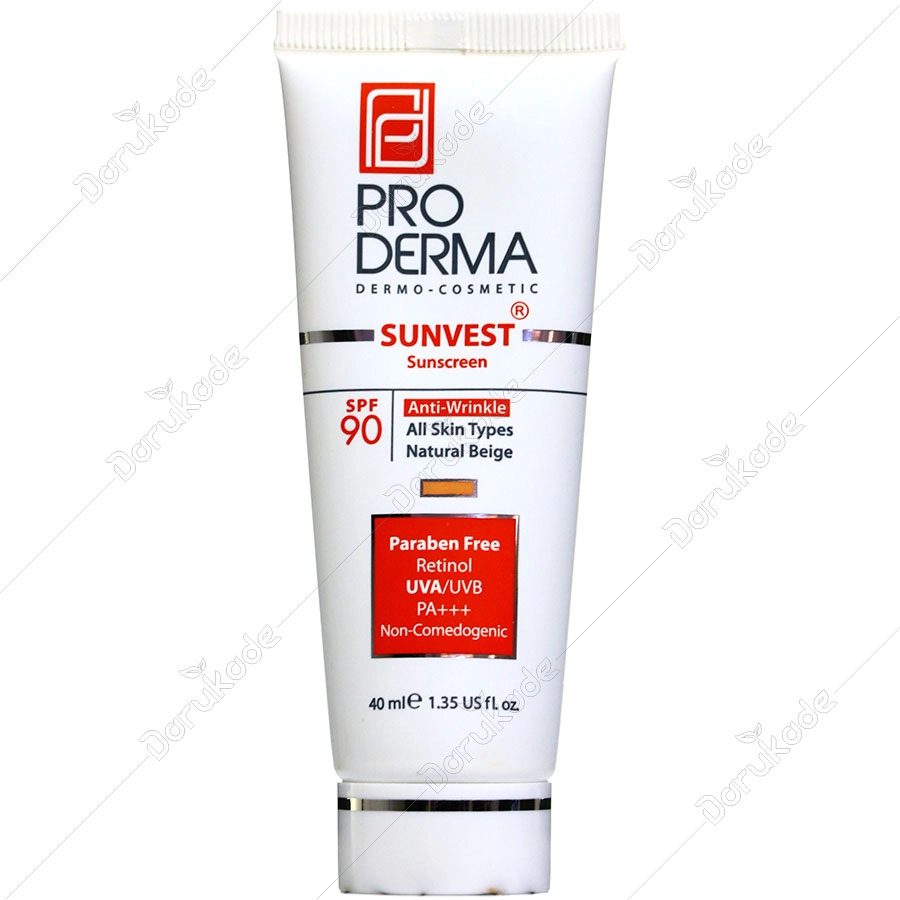 ضد آفتاب و ضد چروک بی رنگ SPF90 پرودرما
