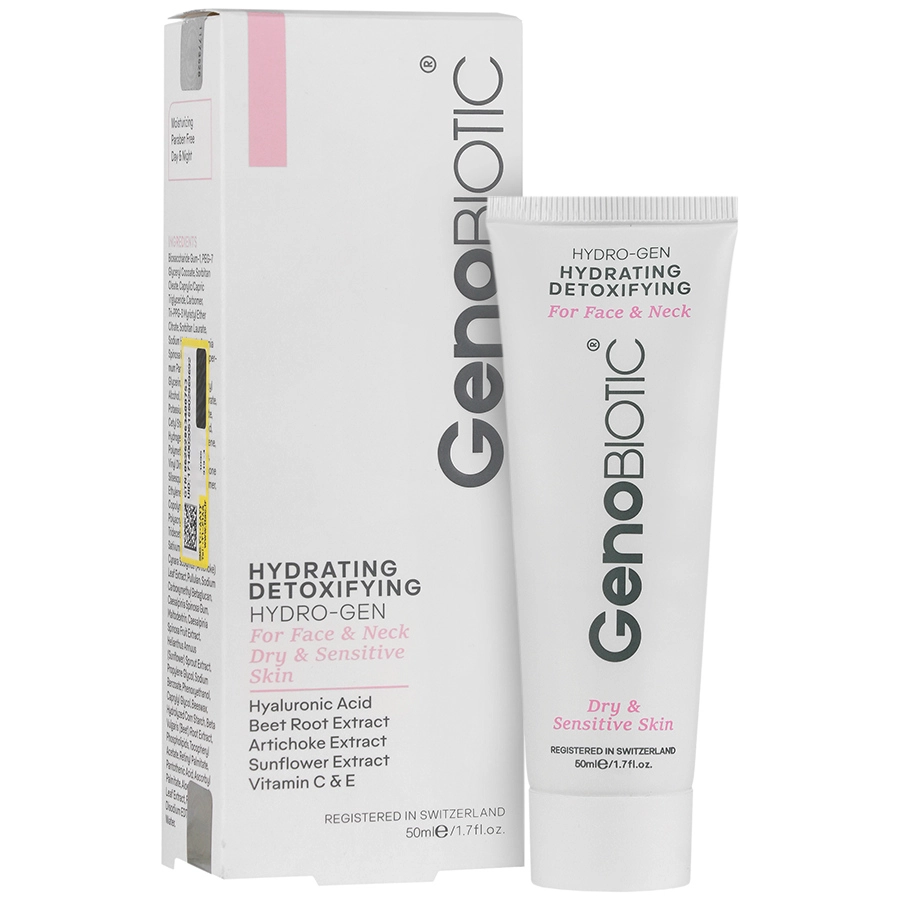 کرم رطوبت رسان صورت و گردن پوست خشک ژنوبایوتیک