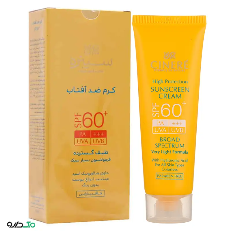 کرم ضد آفتاب انواع پوست سینره SPF60