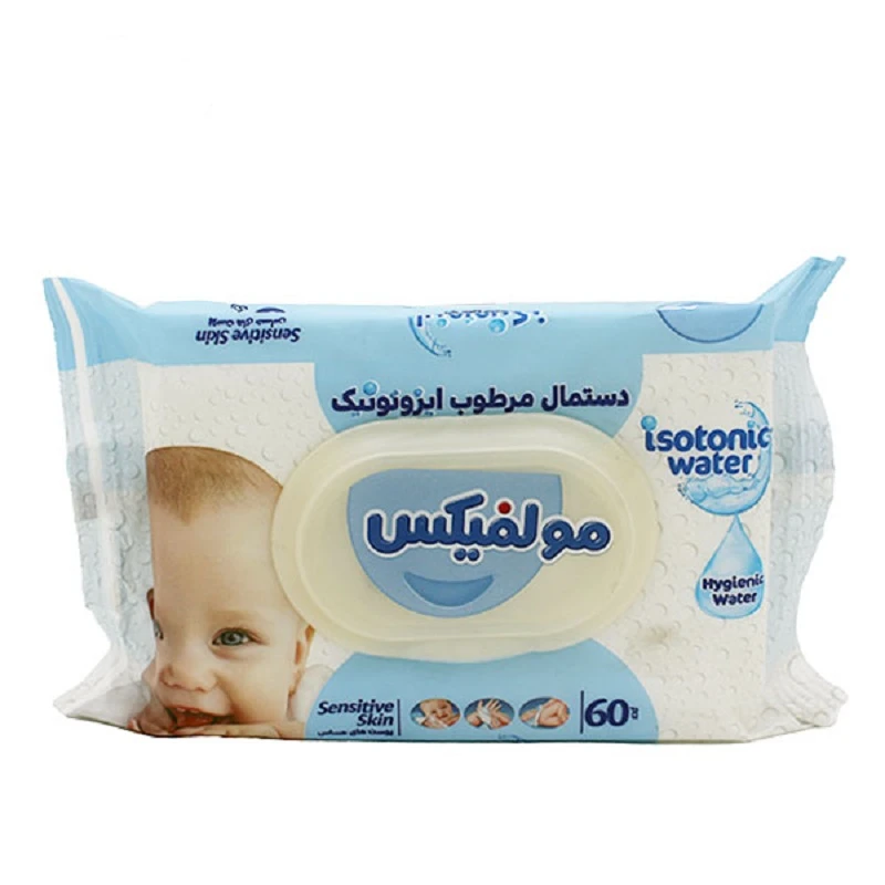 دستمال مرطوب کودک ایزوتونیک پوست حساس مولفیکس