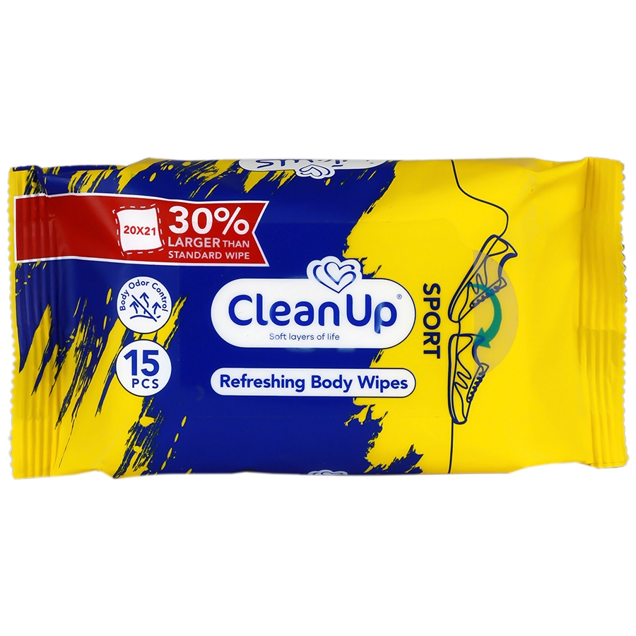 دستمال مرطوب پاک کننده بدن اسپورت کلین اپ