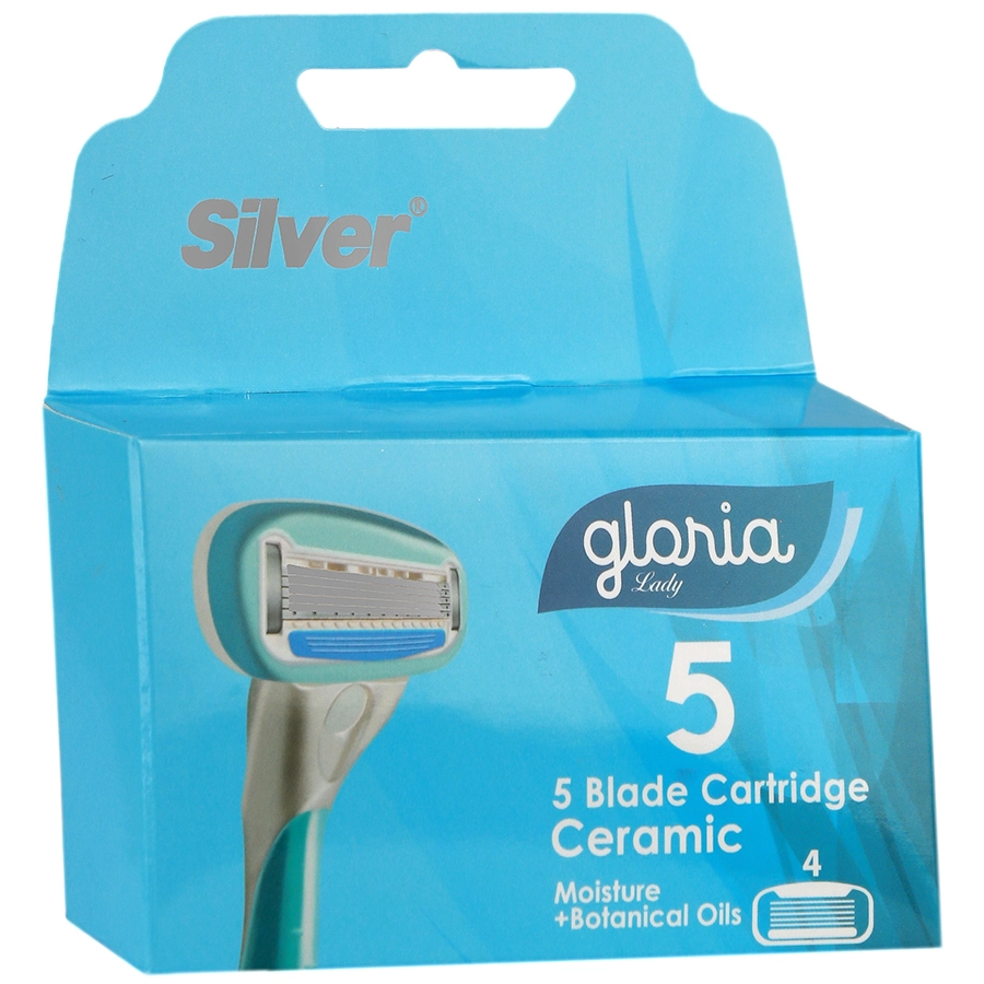 تصویر تیغ یدک سیستم 5 لبه گلوریا لیدی سیلور 