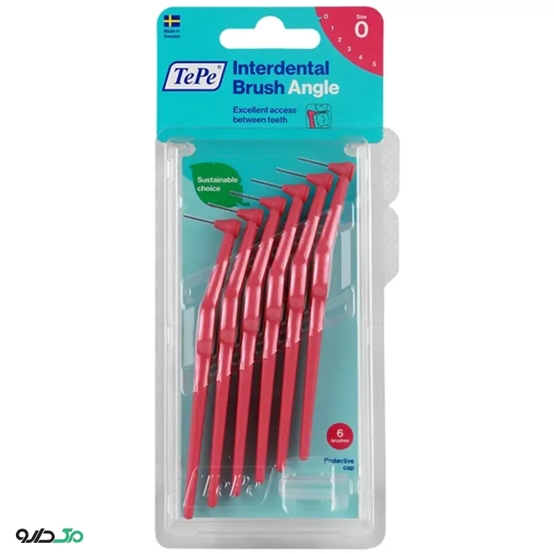 مسواک بین دندانی دسته دار دارای 6 سایز مختلف تپه